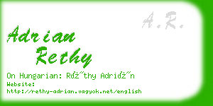 adrian rethy business card